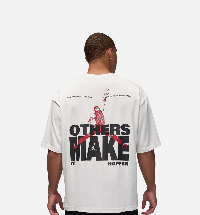 Reissue Oversized Graphic Mens Short Sleeve Shirt - Summit White