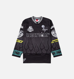Ice Cream 461-1310-BLK Good Food Long Sleeve Mens Jersey - Black