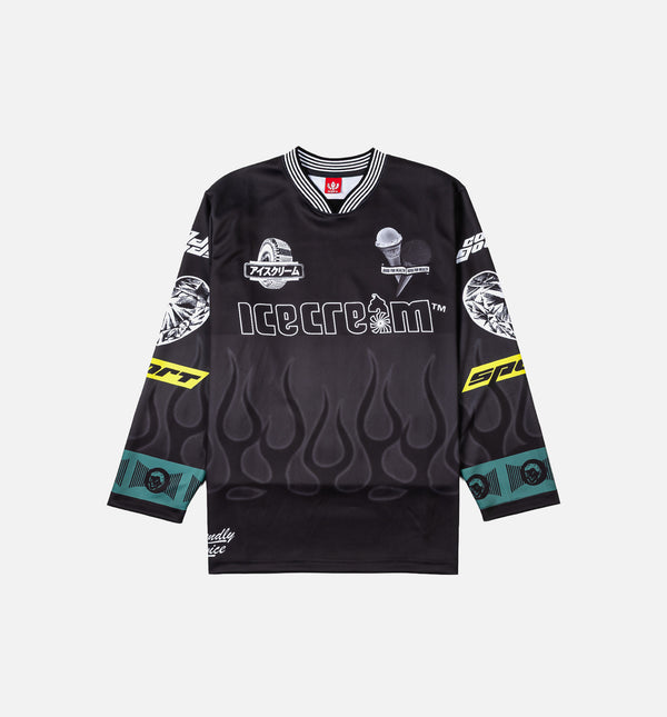 adidas KF4914 Bape Flame Short Sleeve Mens Jersey - Japan Blue