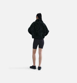 NSW High Pile Cheetah Fleece Zip Up Mens Jacket - Black/Sail