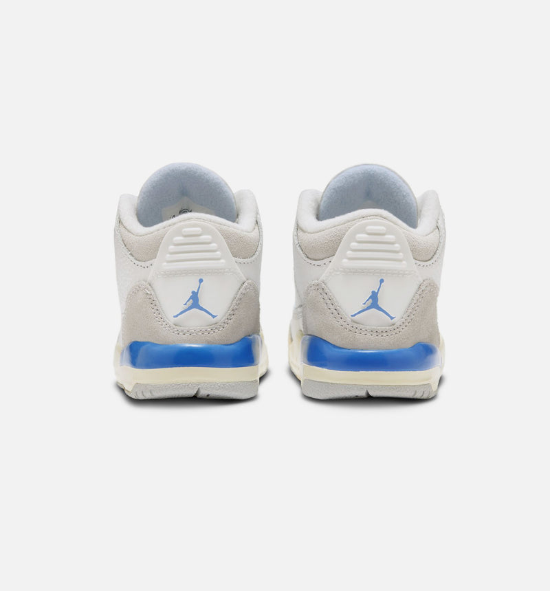 Air Jordan 3 Retro Lucky Shorts Infant Toddler Lifestyle Shoe - Summit White/Hydrogen Blue/Legend Blue