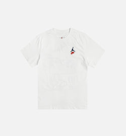 JORDAN IB7526-133
 Rare Air Tee Mens Short Sleeve Shirt - Sail/Deep Royal/Deep Royal Image 0