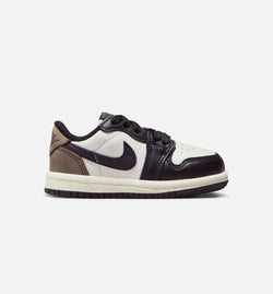 JORDAN FQ5435-102
 Air Jordan 1 Retro Low Mocha Infant Toddler Lifestyle Shoe - Sail/Dark Mocha/Black Image 0