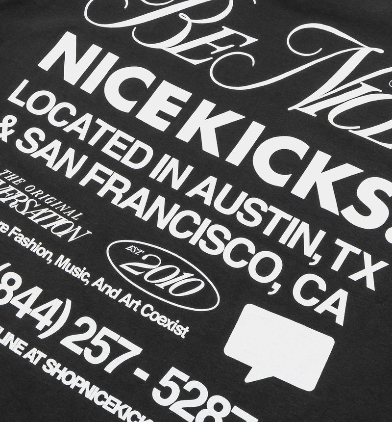 Be Nice Graphic Mens Short Sleeve Shirt - Charcoal