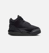 Air Jordan 3 Retro Black Cat Infant Toddler Lifestyle Shoe - Black/Dark Charcoal/Black Free Shipping