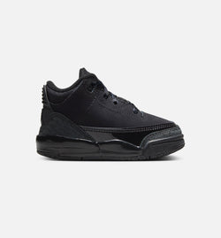 JORDAN DM0968-001
 Air Jordan 3 Retro Black Cat Infant Toddler Lifestyle Shoe - Black/Dark Charcoal/Black Free Shipping Image 0