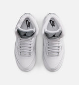 Air Jordan 5 Retro OG White Metallic Preschool Lifestyle Shoe - White/Black/Metallic Silver