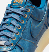 Air Force 1 Retro Patent Denim Mens Lifestyle Shoe - Coastal Blue/Natural/Flax/Coastal Blue