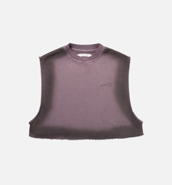 HONOR WHTG250242
 Cropped Spray Muscle Womens Tank Top - Black Image 0