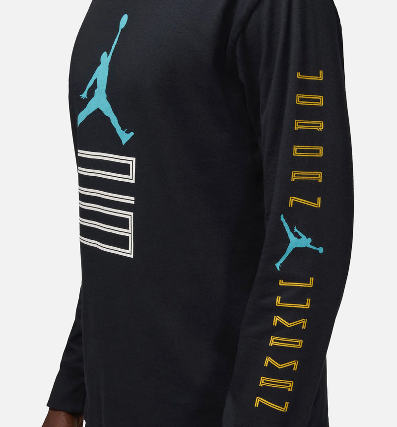 Brooklyn 23 AJ11 Mens Long Sleeve Shirt -  Black/Blue