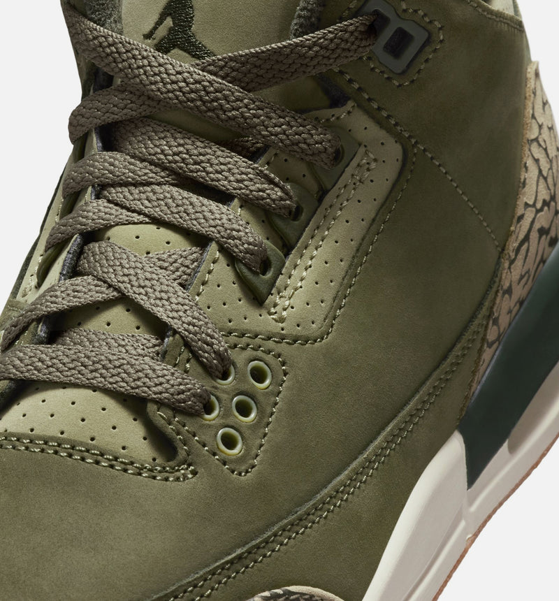 Air Jordan 3 Retro Medium Olive Grade School Lifestyle Shoe - Medium Olive/Sequoia/Neutral Olive/Sail