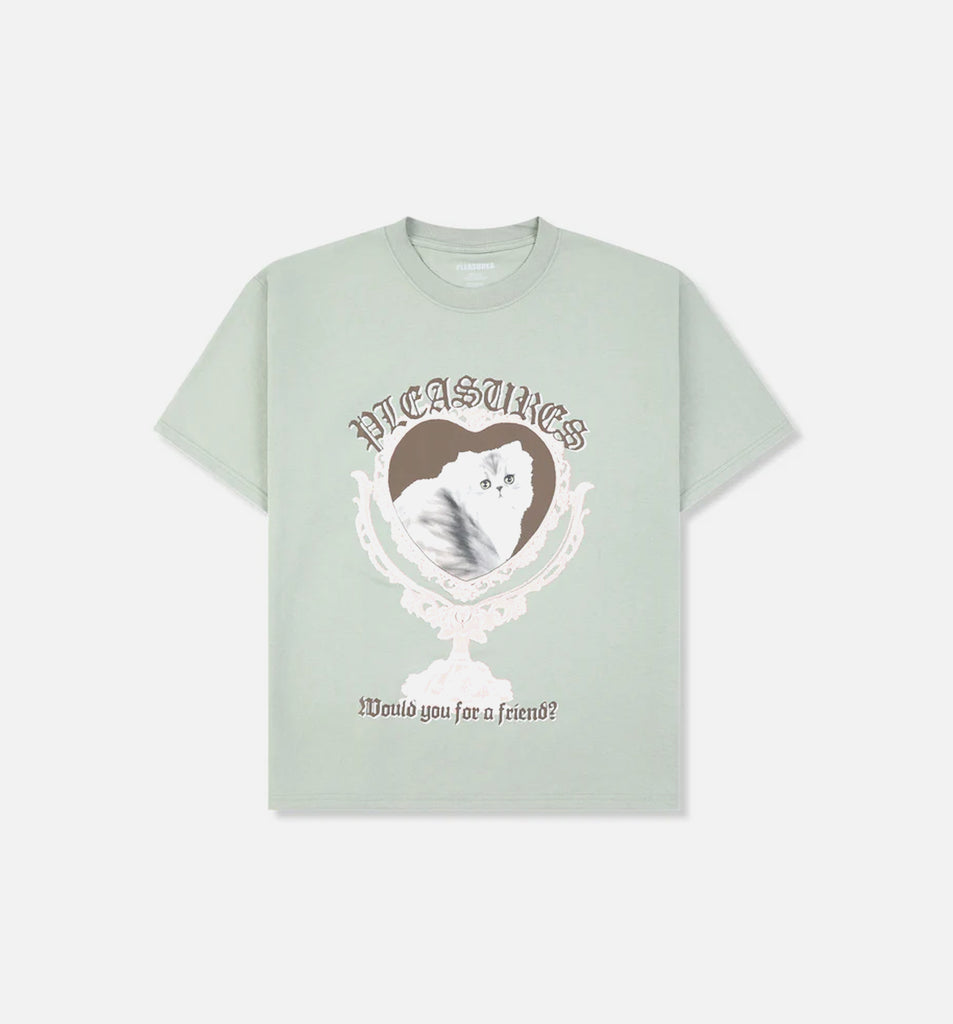Pleasures P25F085-GRN Mirror Tee Mens Short Sleeve Shirt - Desert