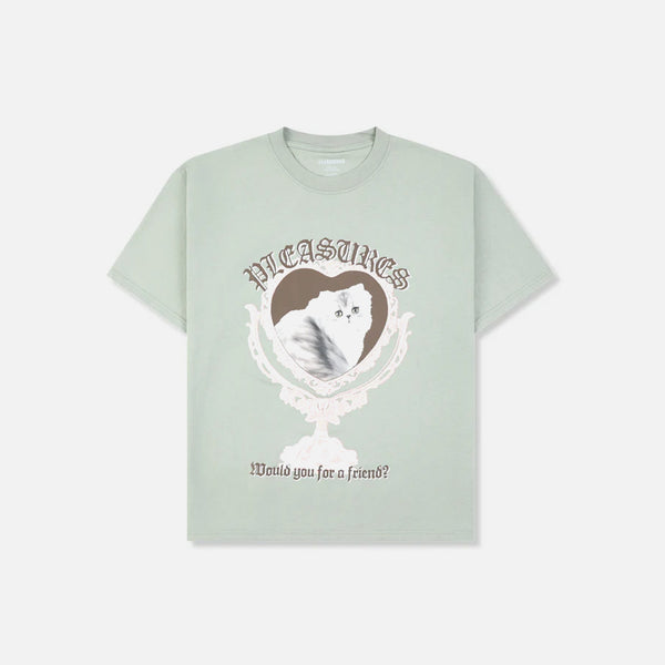 Pleasures P25F085-GRN Mirror Tee Mens Short Sleeve Shirt - Desert