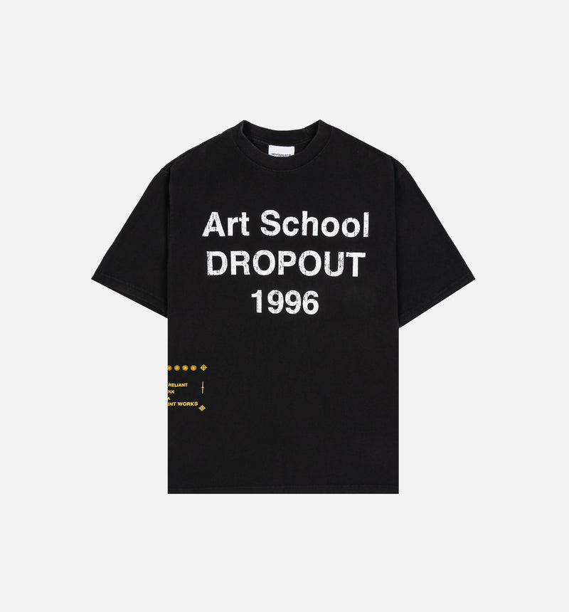 Art School Drop Out Mens Short Sleeve Shirt - Black