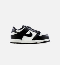 NIKE CW1589-100
 Dunk Low Infant Toddler Lifestyle Shoe - Black/White Image 0