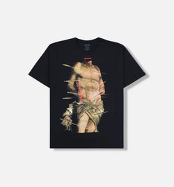 PLEASURES P25SU053-BLACK
 Hurt Graphic Mens Short Sleeve Shirt - Black Image 0