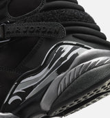 Air Jordan 8 Retro Chrome Black And Light Graphite Grade School Lifestyle Shoe - Black/White/Light Graphite