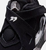 Air Jordan 8 Retro Chrome Black And Light Graphite Infant Toddler Lifestyle Shoe - Black/White/Light Graphite