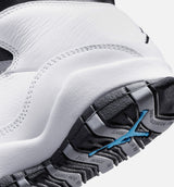 Air Jordan 10 Retro Light Steel Grey Grade School Lifestyle Shoe - White/Black/Light Steel Grey