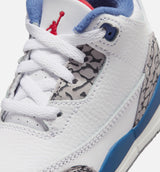 Air Jordan 3 Retro OG True Blue Infant Toddler Lifestyle Shoe White/Fire Red/True Blue Free Shipping