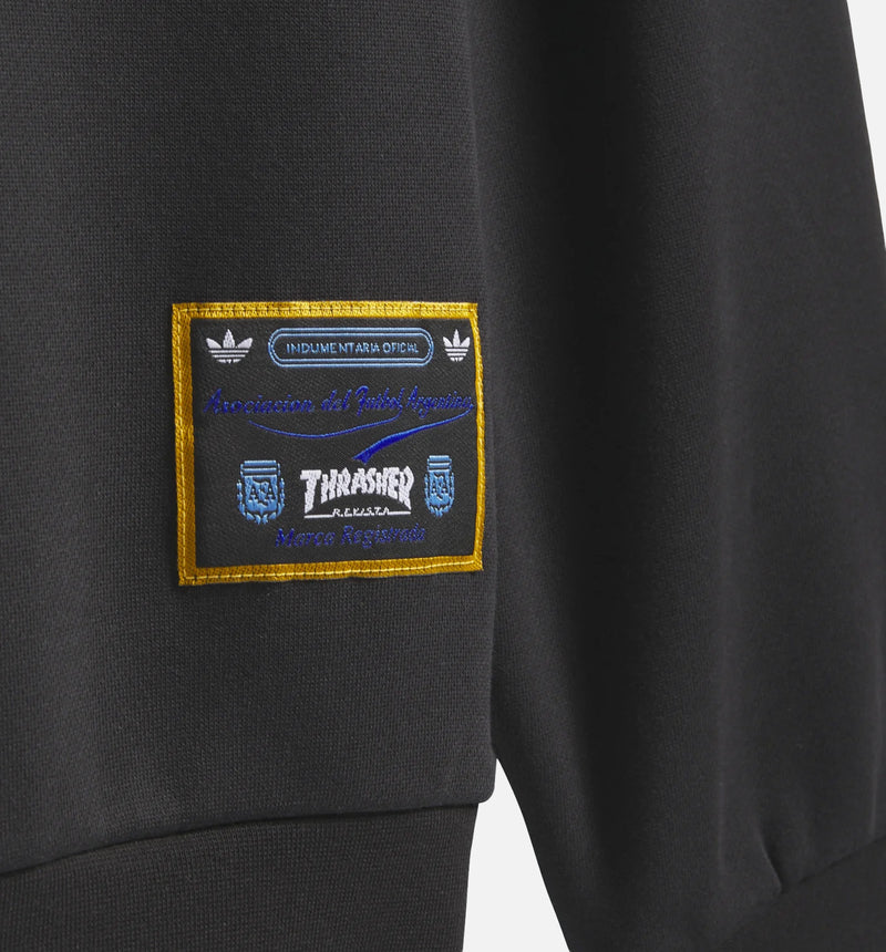adidas KX4545 Argentina x Thrasher Mens Crewneck - Black/White