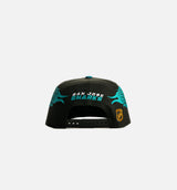 San Jose Sharks Flames 9Fifty Snapback Mens Hat - Black/Teal