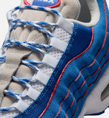 Air Max 95 OG Big Bubble Lawson Mens Lifestyle Shoe - White/Metallic Silver/Blue Sapphire/Light Smoke Grey/Action Red