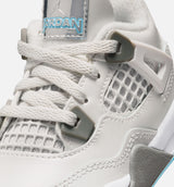 Air Jordan 4 Retro Blue Chill Infant Toddler Lifestyle Shoe - Photon Dust/Blue Chill/Flat Pewter/White/Blue Tint