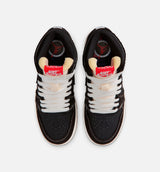 Air Jordan 1 Retro High OG Flight Club Grade School Lifestyle Shoe - Black/Sail/Gum Medium Brown/University Red