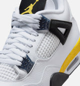 Air Jordan 4 Retro Rare Air Tour Yellow Mens Lifestyle Shoe - White/Dark Blue Grey/Black/Tour Yellow Free Shipping