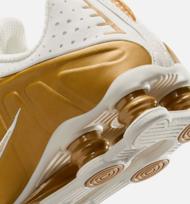 Shox R4 Womens Running Shoe - Soft Pearl/Metallic Gold