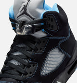 Air Jordan 5 Retro Black Carolina Mens Lifestyle Shoe - Black/University Blue/White