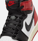 Air Jordan 1 Retro High OG Black Toe Preschool Lifestyle Shoe - White/Black/Varsity Red/Sail