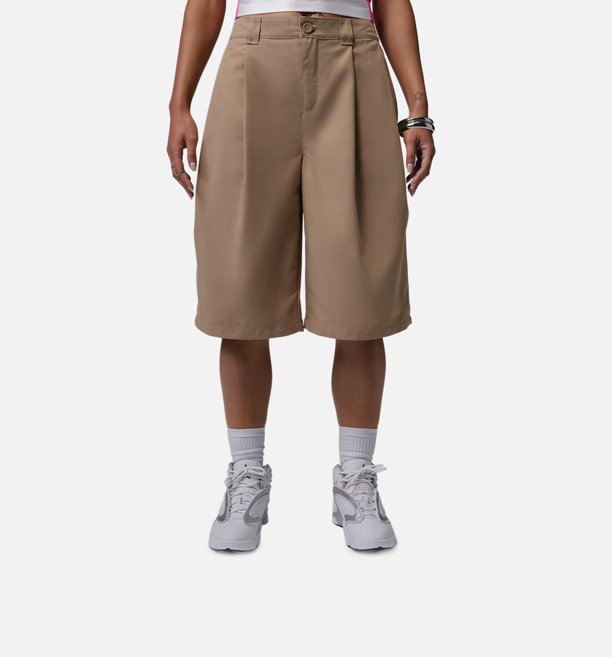 Jordan IH0657-247 Flight Big Chino Womens Shorts - Khaki