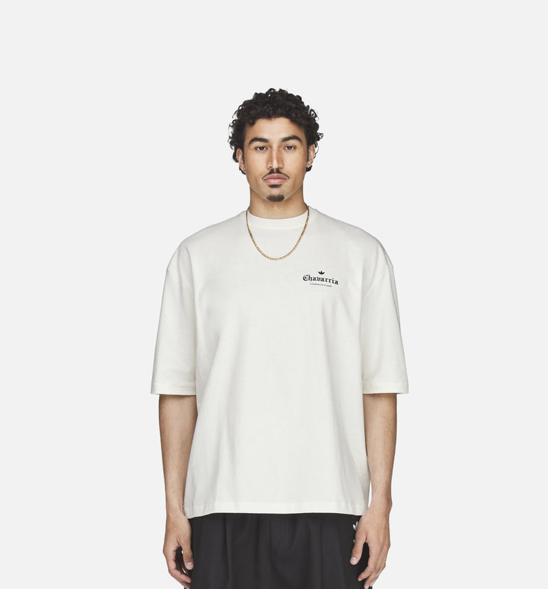 adidas KY7707 Chavarria Graphic Mens Short Sleeve Shirt - Off