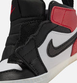 Air Jordan 1 Retro High OG Black Toe Infant Crib Lifestyle Shoe - White/Black/Varsity Red/Sail