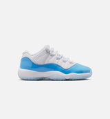 Air Jordan 11 Retro Low University Blue Grade School Lifestyle Shoe - White/University Blue/Black Free Shipping