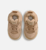 Air Jordan 4 Retro Cozy Girl Infant Toddler Lifestyle Shoe - Hemp/Light Orewood Brown