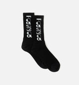 Tokyo Logo Mens Crew Socks - Black
