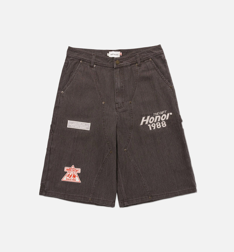 Twill Carpenter Mens Shorts - Black