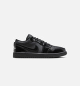 Air Jordan 1 Low Patent Elephant Womens Lifestyle Shoe - Black/Black/White/Metallic Silver