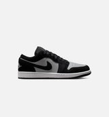 Air Jordan 1 Low Mens Lifestyle Shoe - Black/Light Smoke Grey/White