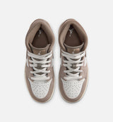Air Jordan 1 Mid Grade School Lifestyle Shoe - Enigma Stone/Olive Grey/Summit White