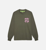 Studio Flora Mens Long Sleeve Shirt - Olive
