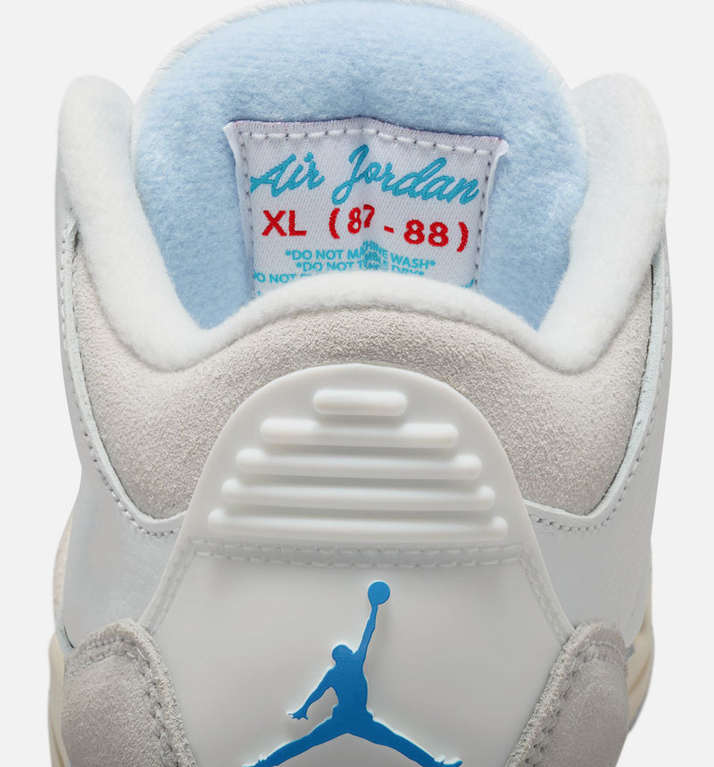 Air Jordan 3 Retro Lucky Shorts Grade School Lifestyle Shoe - Summit White/Hydrogen Blue/Legend Blue