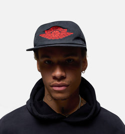 JORDAN IB3009-010
 Rare Air Unstructured Washed Cap Mens Hat - Black/Red Image 0