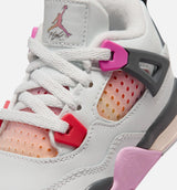 Air Jordan 4 Retro Comic Infant Toddler Lifestyle Shoe - Off White/Fire Pink/Anthracite Free Shipping