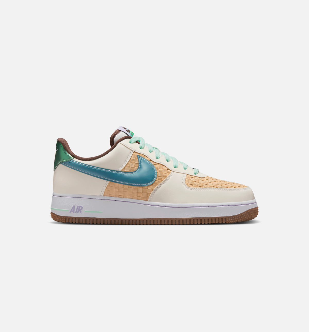 teal and white air force ones