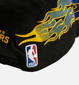 Golden State Warriors Flames 9Fifty Snapback Mens Hat - Black/Blue