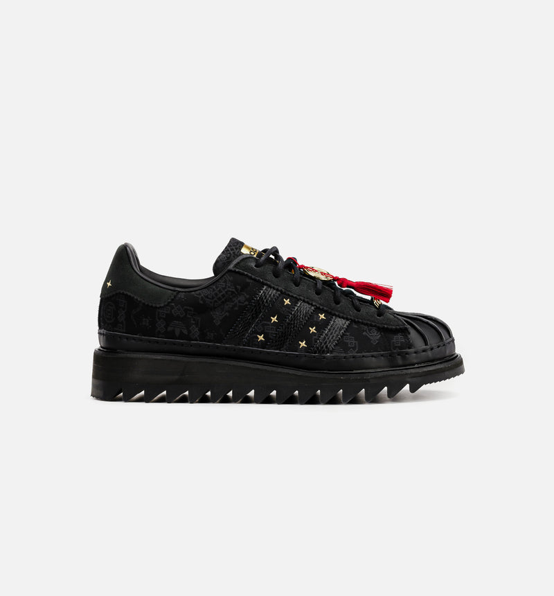 CLOT x Superstar Lunar New Year Mens Lifestyle Shoe - Core Black/Carbon/Gold Metallic